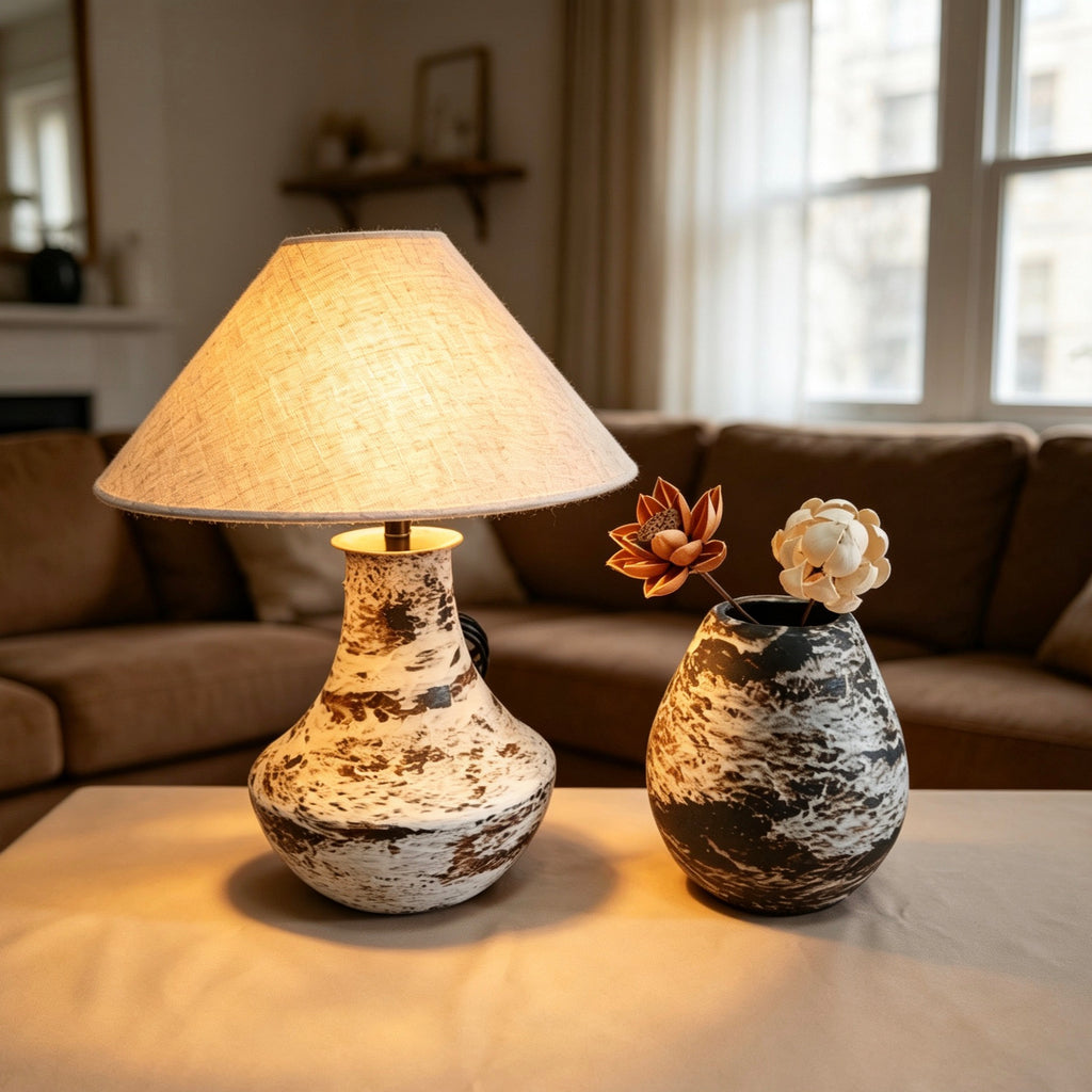 #101#a5b10 wabi sabi vase + DIY lamp kit