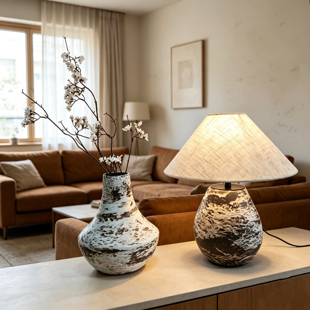 #101#a5b10 wabi sabi vase + DIY lamp kit