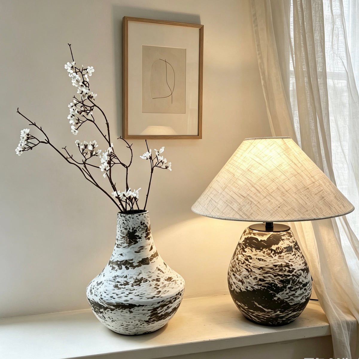 #101#a5b10 wabi sabi vase + DIY lamp kit