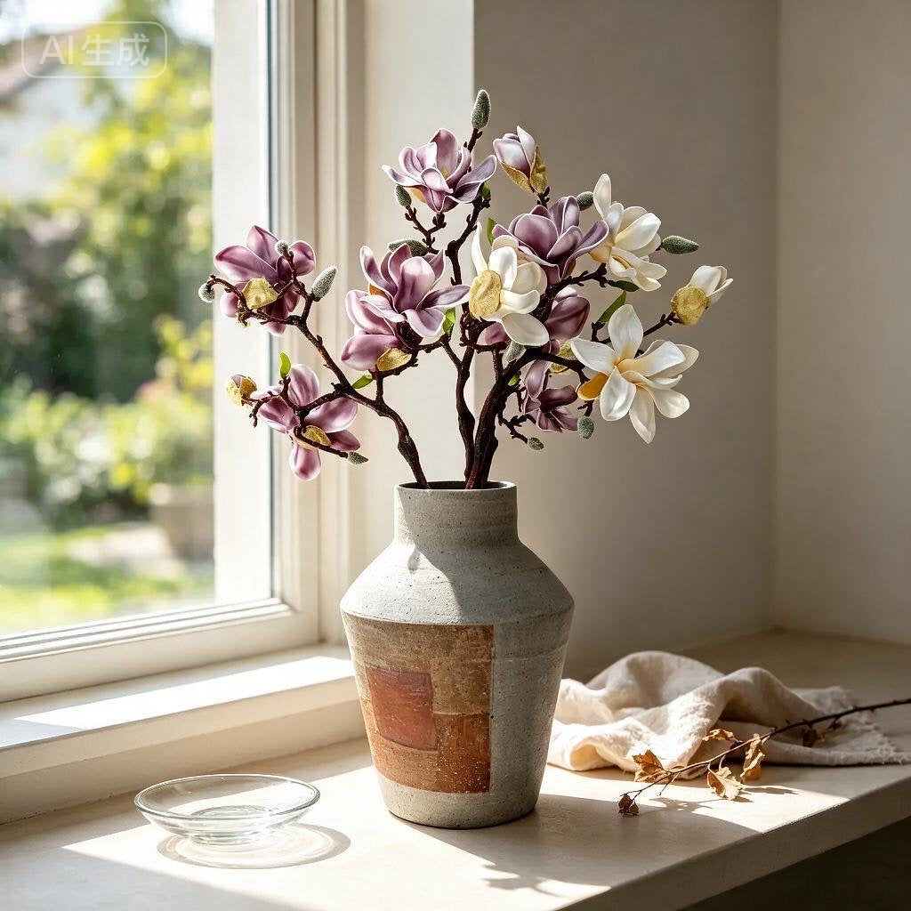 #102#a10b5 wabi sabi vase + DIY lamp kit
