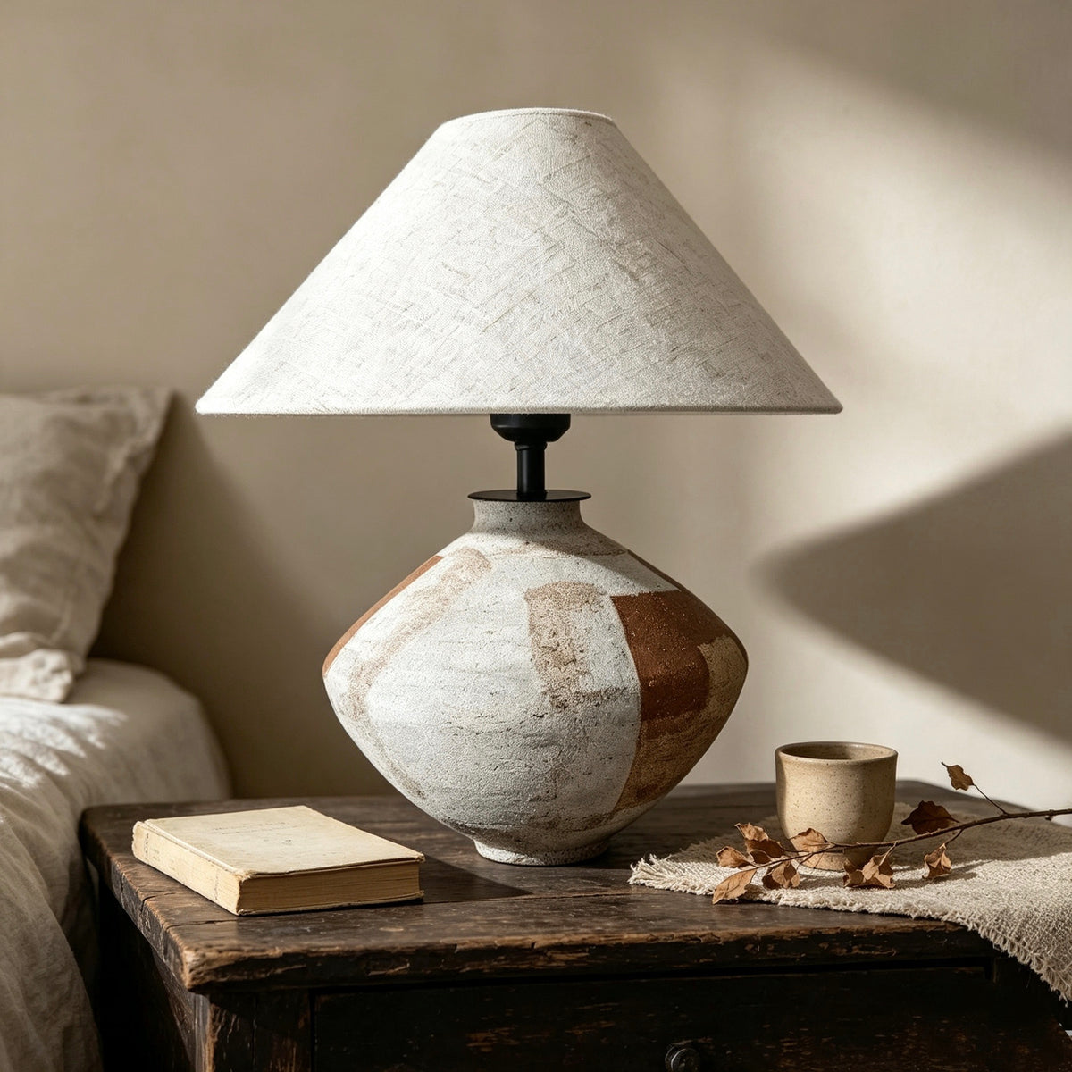 #102#a10b5 wabi sabi vase + DIY lamp kit