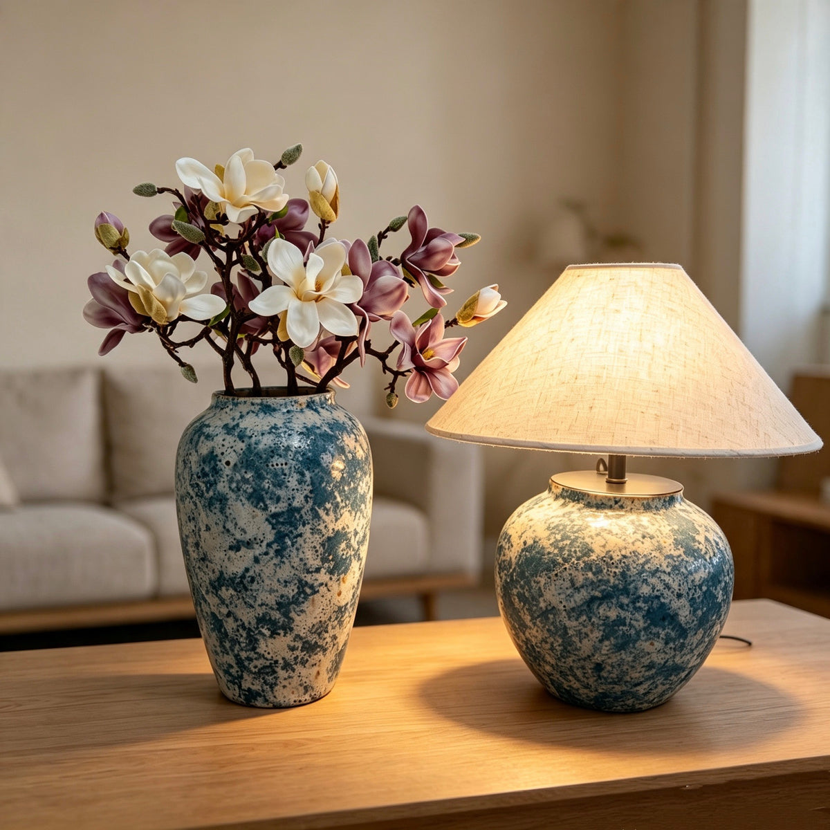 #103#a10b11 wabi sabi vase + DIY lamp kit