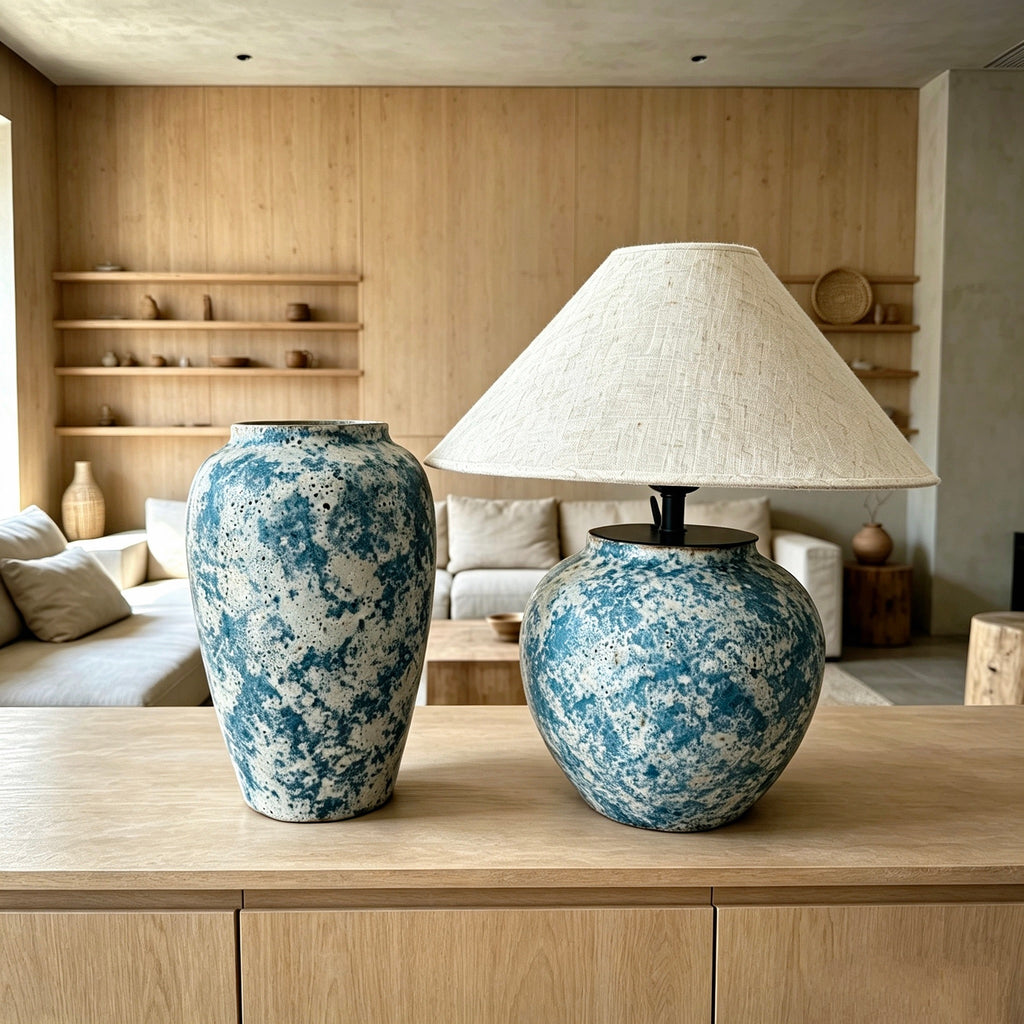 #103#a10b11 wabi sabi vase + DIY lamp kit