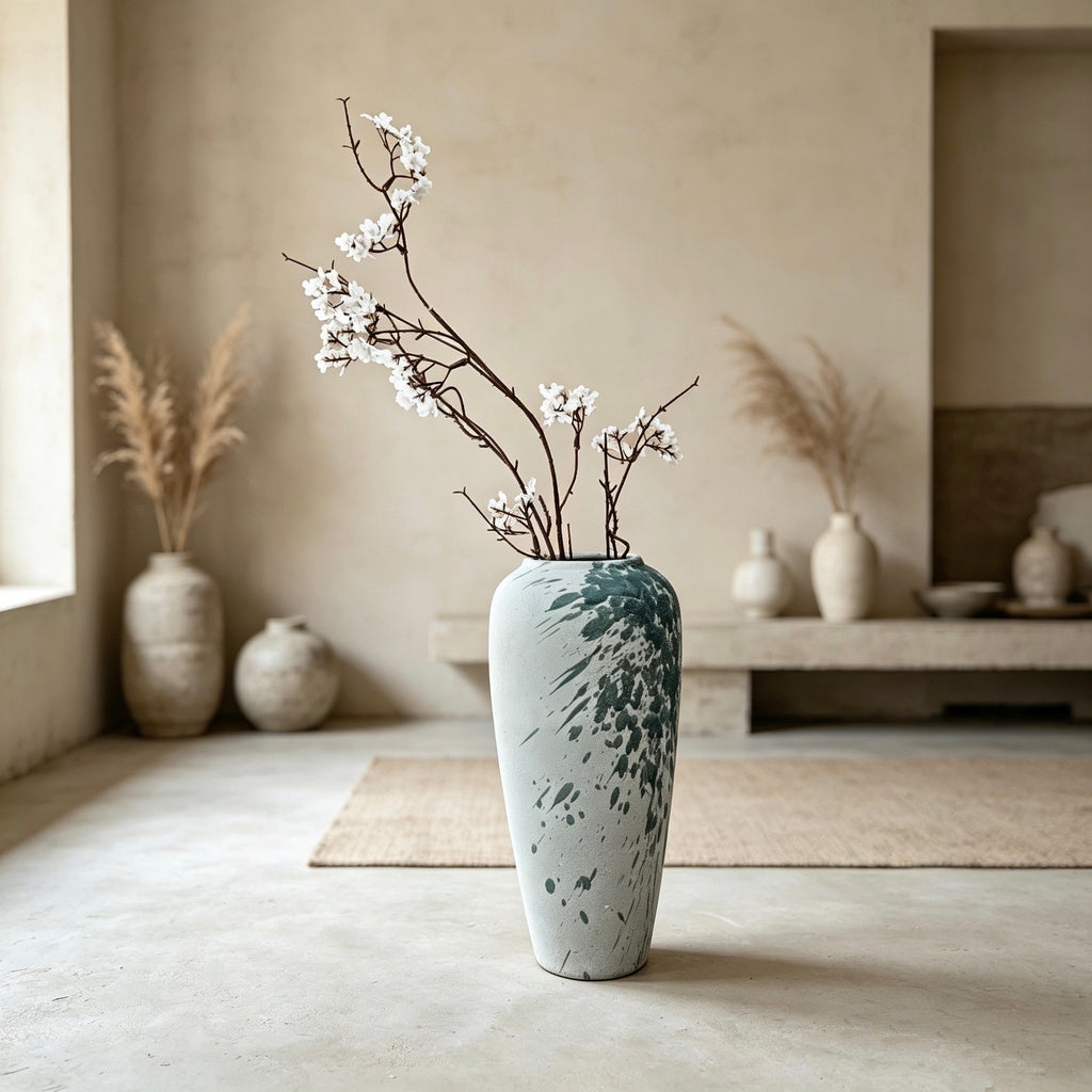 #104#a9b9 wabi sabi vase + DIY lamp kit