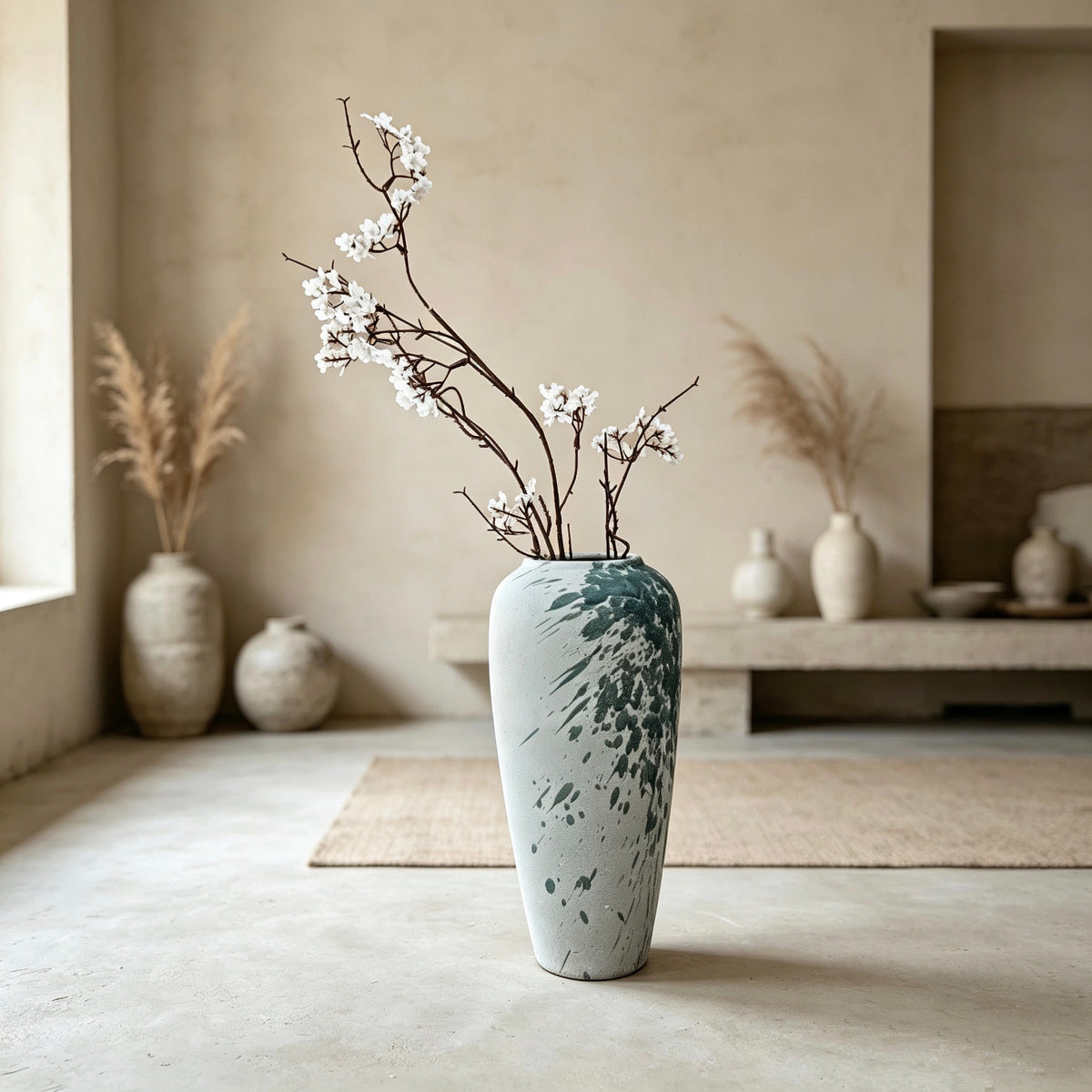 #104#a9b9 wabi sabi vase + DIY lamp kit