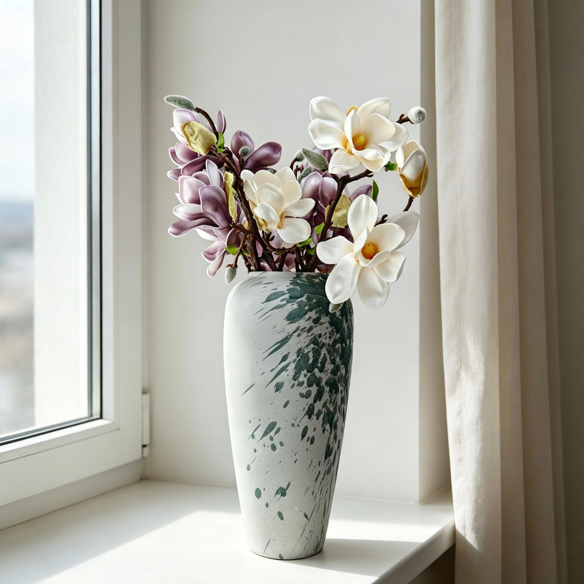 #104#a9b9 wabi sabi vase + DIY lamp kit