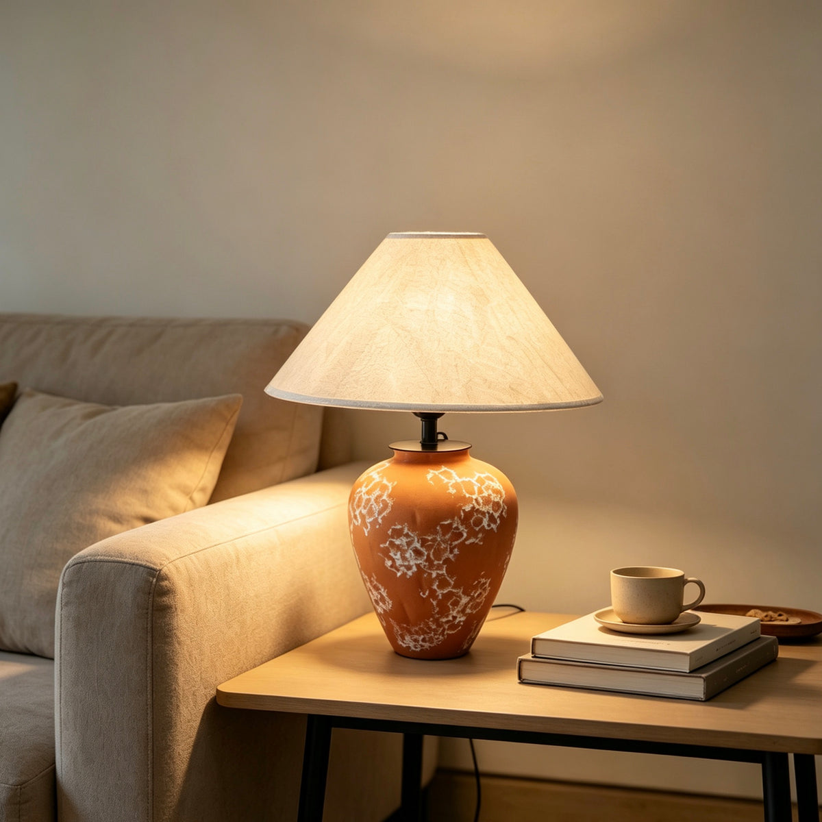 #105#a12b6.5 wabi sabi vase + DIY lamp kit