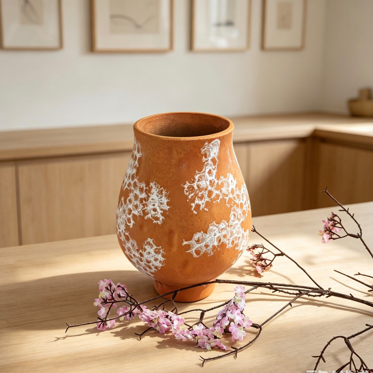 #105#a12b6.5 wabi sabi vase + DIY lamp kit
