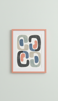 Blush Coral Framed Graphic Poster