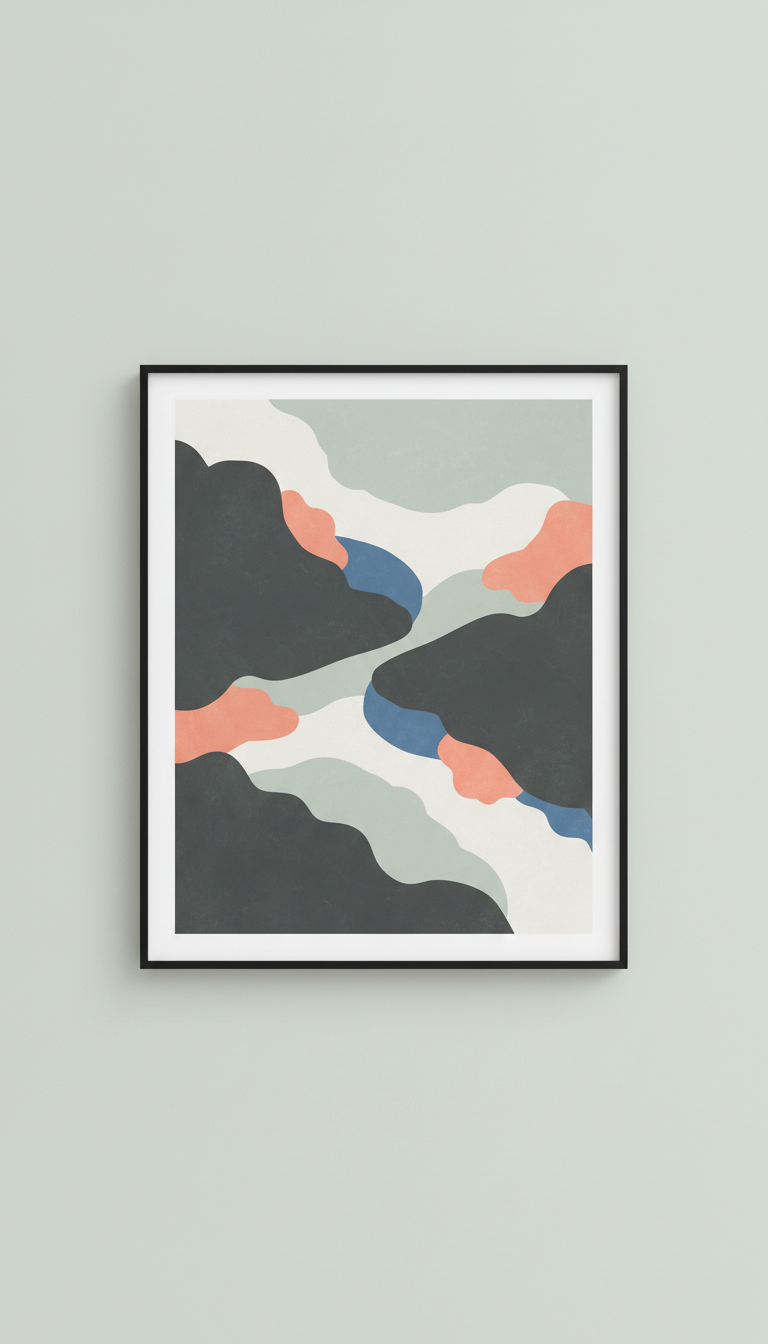 Charcoal Hue Digital Art Print